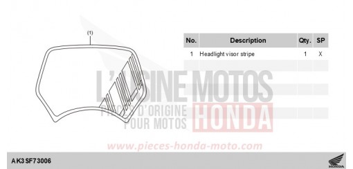 KIT,HEAD LIGHT VISOR STRIPE *GRAY 1* CL500AS de 2025